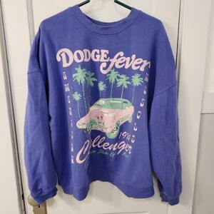 Dodge Fever 1974 American Muscle Sweatshirt Women's XXL Vintage Distressed
